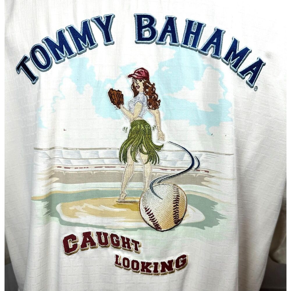 Tommy Bahama MLB Baseball LG Silk Embroidered Caught Looking Minnesota Twins
